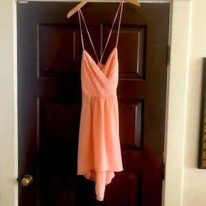 Soft pink BEBE cocktail dress